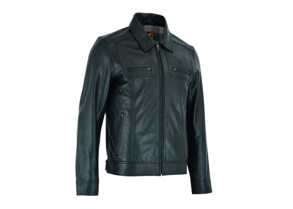 Mens Split Cowhide Leather Jacket | Marlon Brando Biker Jacket